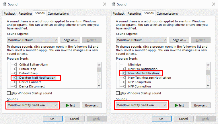 Звуки майл ру. Windows notify Sound. В Outlook 2016 как отключить звук. Mail Notification. Fax Notification Sound.